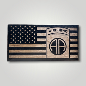82nd Airborne Wood Flag