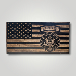 Army Ranger Wood Flag