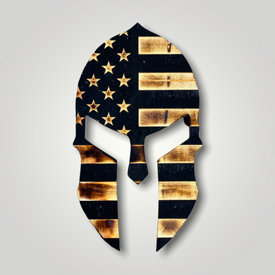 Spartan Wooden Flag Cutout