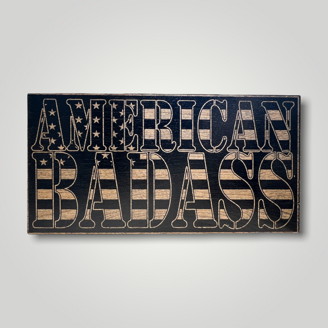 American Badass Wood Flag