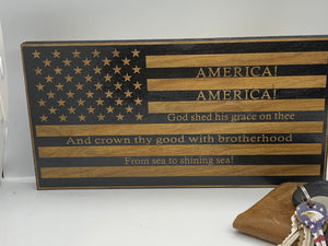 America! America! Wood Flag