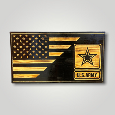 Split Army Wooden Flag