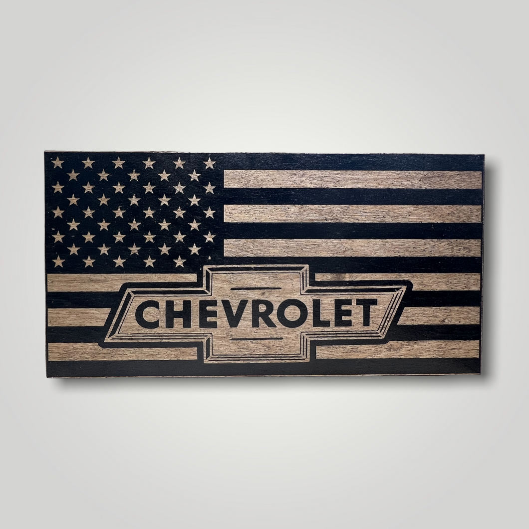 Chevy Wood Flag