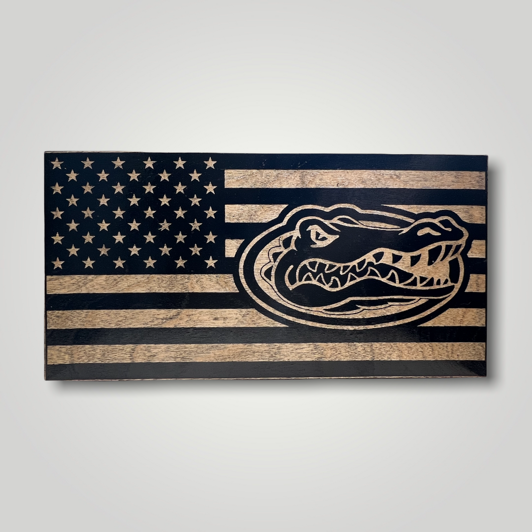 Florida Gators Wooden Flag