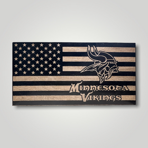 Minnesota Vikings Wood Flag