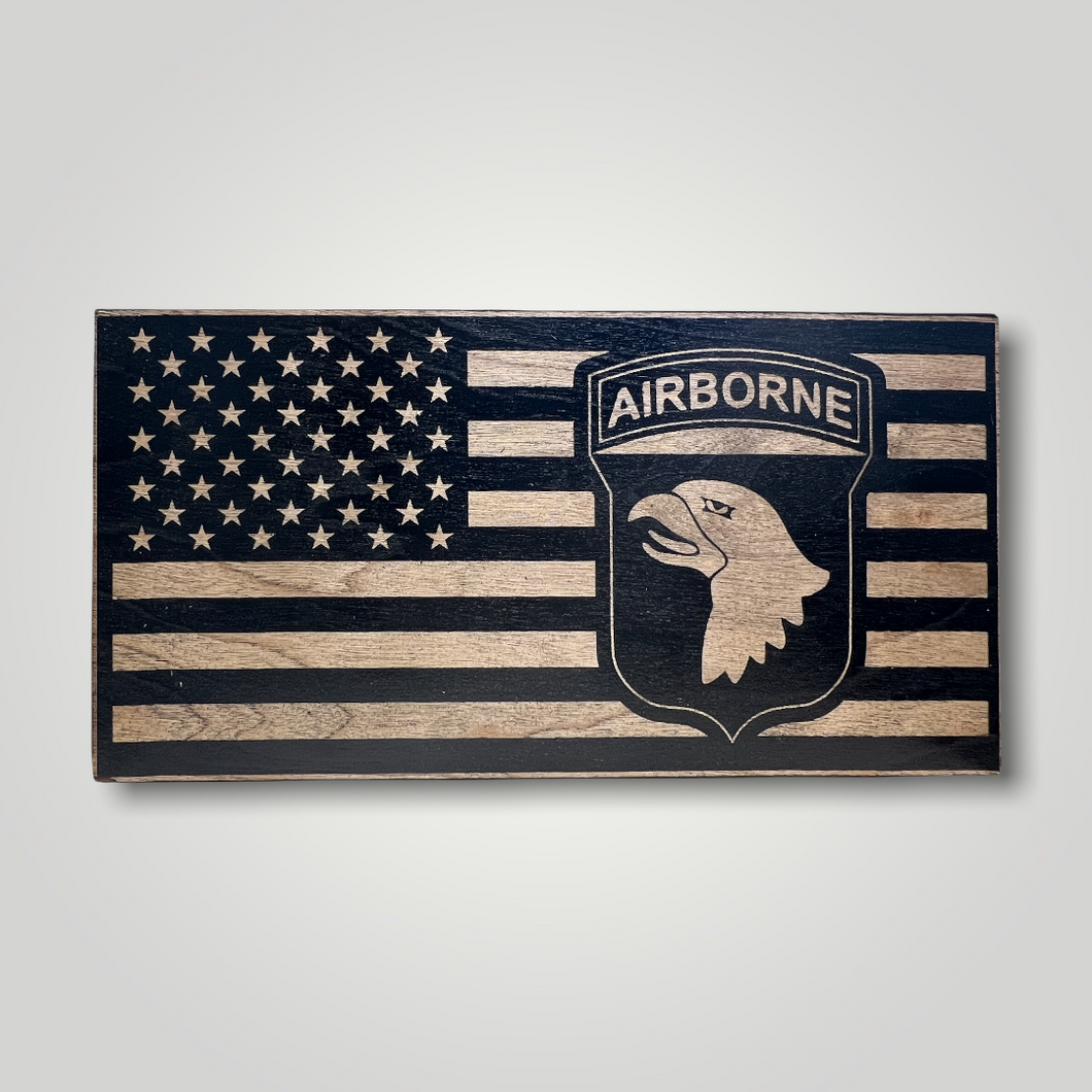 101st Airborne Wood Flag