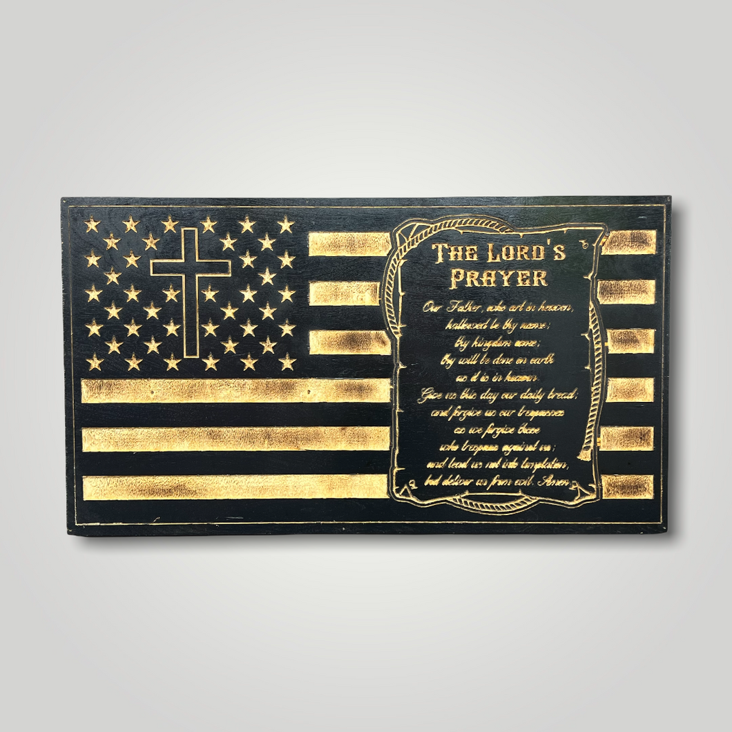 The Lords Prayer Wooden  Flag