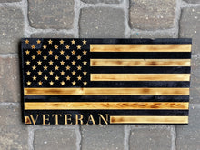Load image into Gallery viewer, Veteran Wooden Flag
