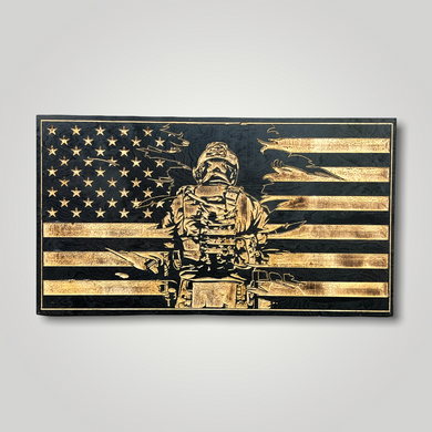 Soldier Breakthrough Wooden  Flag