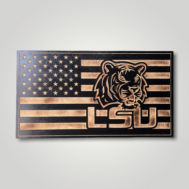 LSU Wooden Flag