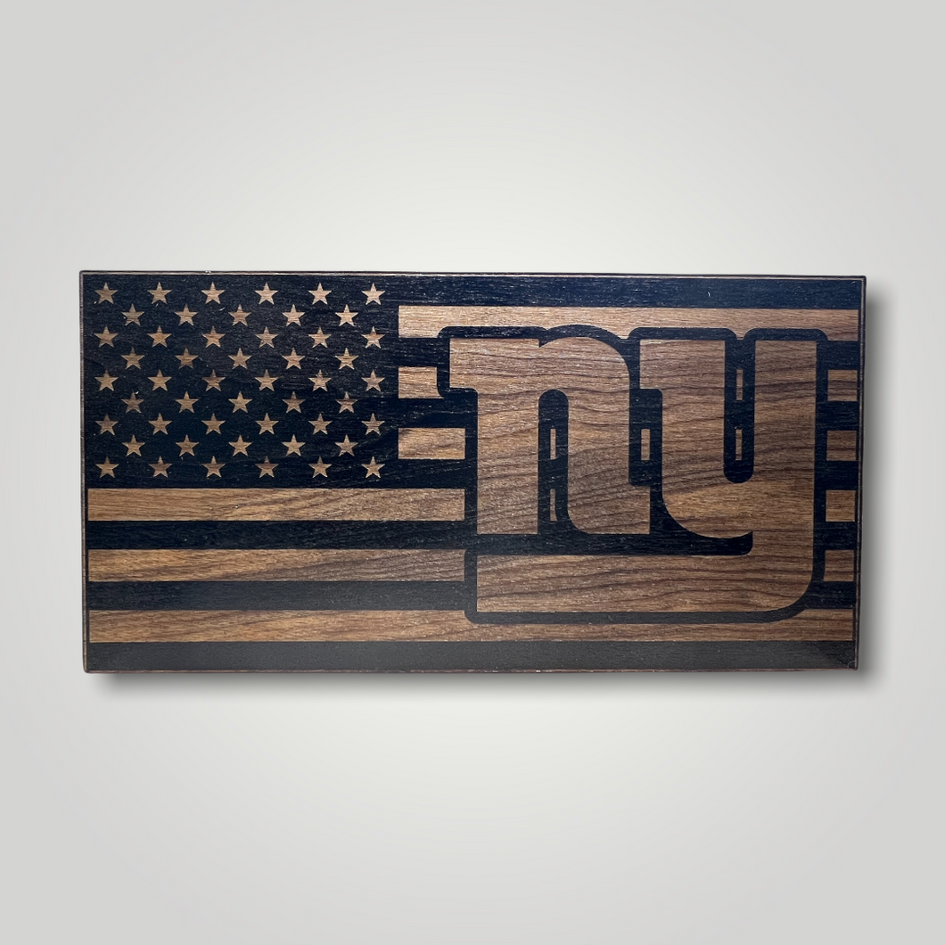 New York Giants Wooden Flag
