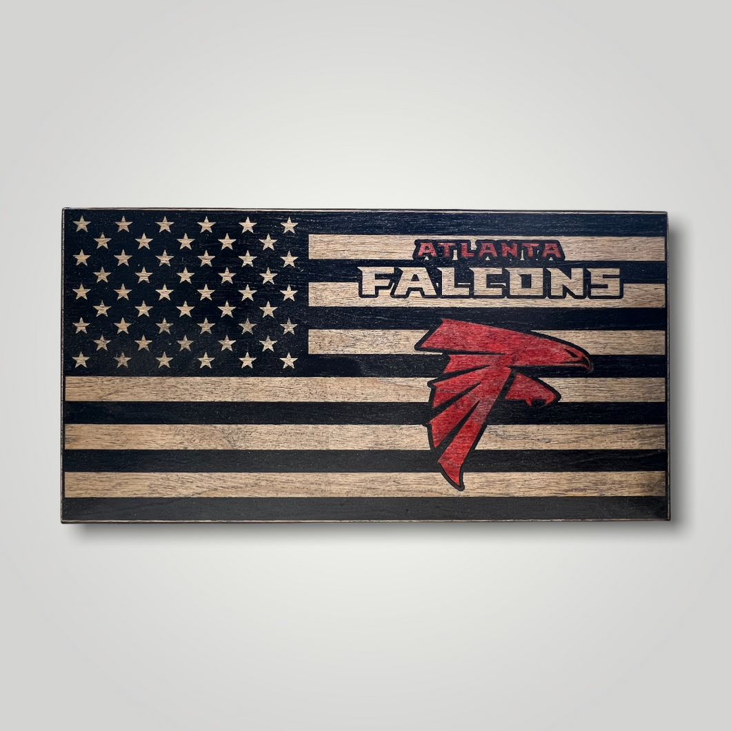 Atlanta Falcons Wood Flag